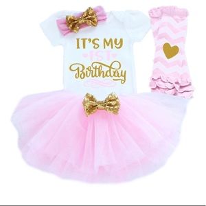 Sold.They’re ready!! 4pcs. First Birthday Outfit
